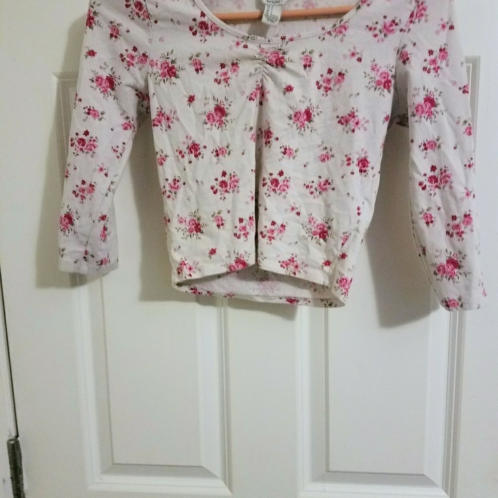 Flowered crop top